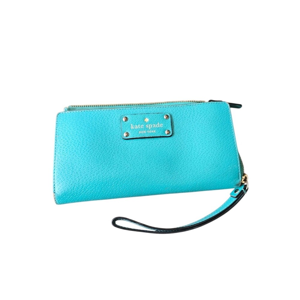 Kate Spade Neda Wellesley Teal Zip-Around Women's Wristlet Wallet